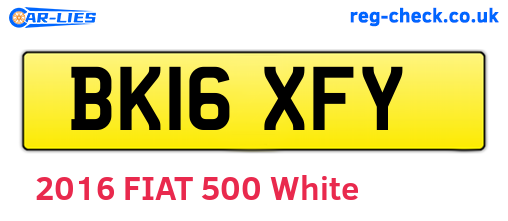 BK16XFY are the vehicle registration plates.