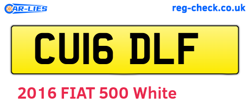 CU16DLF are the vehicle registration plates.