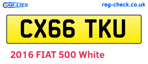 CX66TKU are the vehicle registration plates.