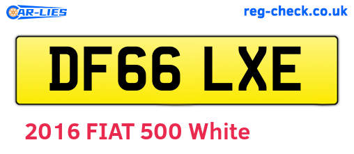 DF66LXE are the vehicle registration plates.
