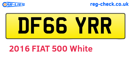 DF66YRR are the vehicle registration plates.