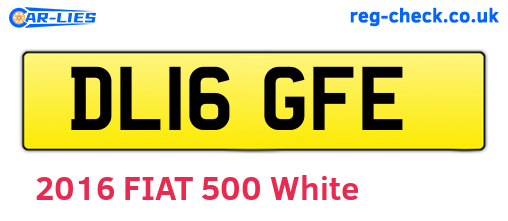 DL16GFE are the vehicle registration plates.