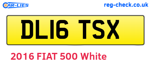 DL16TSX are the vehicle registration plates.
