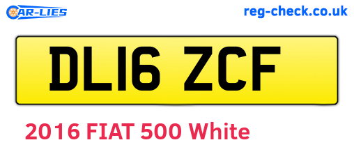 DL16ZCF are the vehicle registration plates.