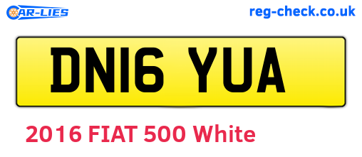 DN16YUA are the vehicle registration plates.