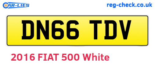 DN66TDV are the vehicle registration plates.