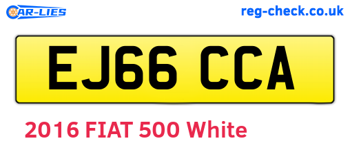 EJ66CCA are the vehicle registration plates.