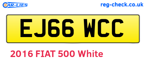 EJ66WCC are the vehicle registration plates.