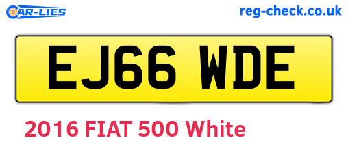 EJ66WDE are the vehicle registration plates.