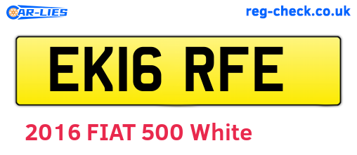 EK16RFE are the vehicle registration plates.