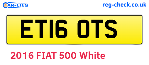 ET16OTS are the vehicle registration plates.