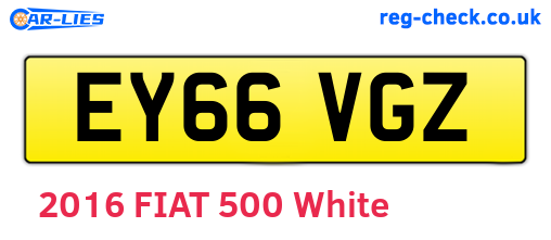 EY66VGZ are the vehicle registration plates.