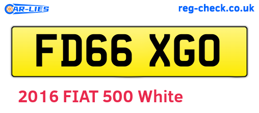 FD66XGO are the vehicle registration plates.