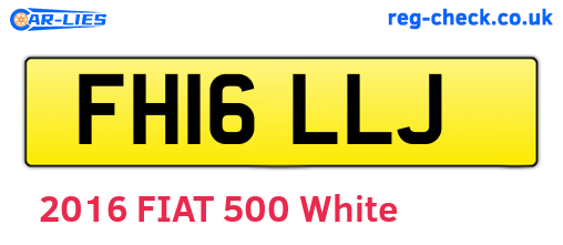 FH16LLJ are the vehicle registration plates.