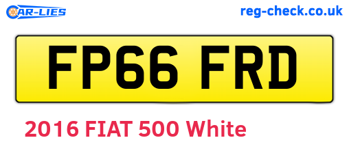 FP66FRD are the vehicle registration plates.