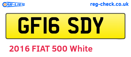 GF16SDY are the vehicle registration plates.