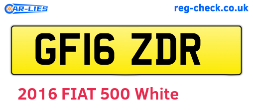 GF16ZDR are the vehicle registration plates.