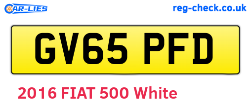 GV65PFD are the vehicle registration plates.