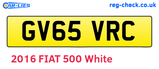 GV65VRC are the vehicle registration plates.