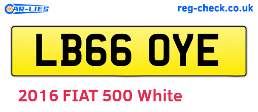 LB66OYE are the vehicle registration plates.
