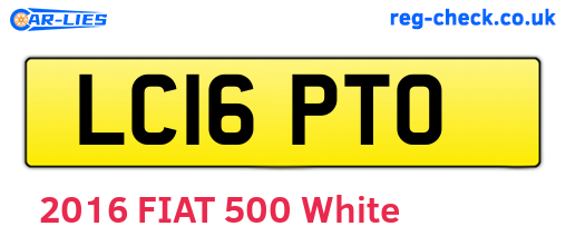 LC16PTO are the vehicle registration plates.