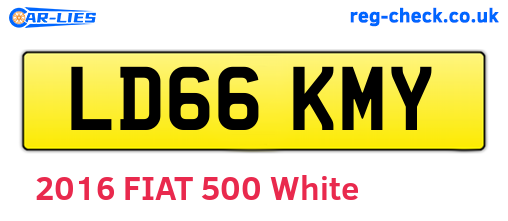 LD66KMY are the vehicle registration plates.
