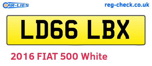 LD66LBX are the vehicle registration plates.