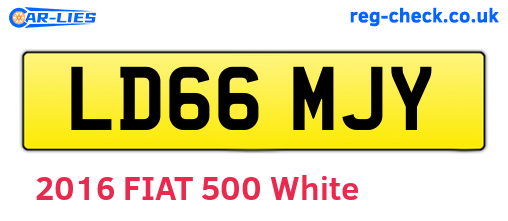 LD66MJY are the vehicle registration plates.