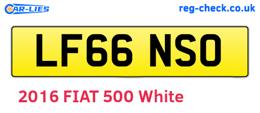 LF66NSO are the vehicle registration plates.