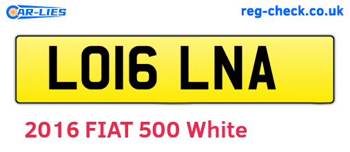LO16LNA are the vehicle registration plates.