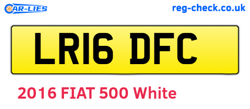 LR16DFC are the vehicle registration plates.