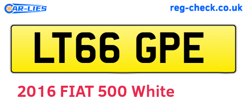 LT66GPE are the vehicle registration plates.