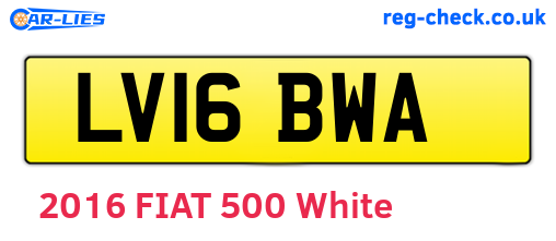 LV16BWA are the vehicle registration plates.