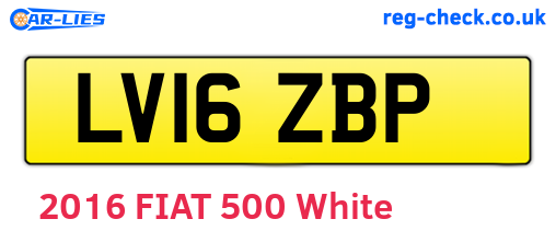 LV16ZBP are the vehicle registration plates.