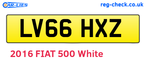 LV66HXZ are the vehicle registration plates.