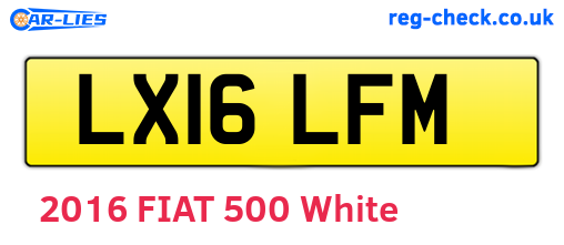 LX16LFM are the vehicle registration plates.