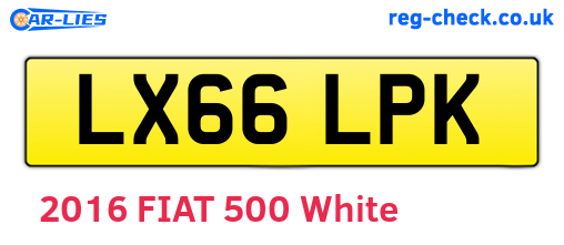 LX66LPK are the vehicle registration plates.