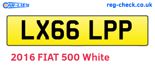 LX66LPP are the vehicle registration plates.