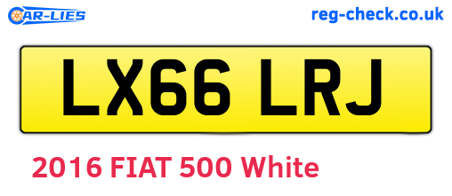 LX66LRJ are the vehicle registration plates.