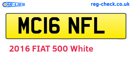 MC16NFL are the vehicle registration plates.