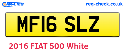 MF16SLZ are the vehicle registration plates.