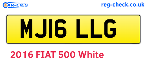 MJ16LLG are the vehicle registration plates.