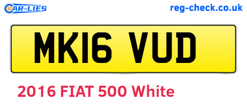 MK16VUD are the vehicle registration plates.