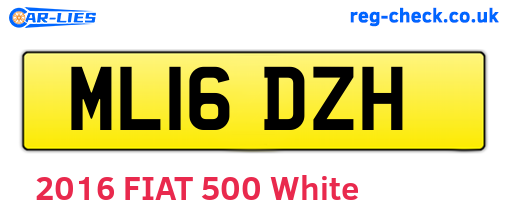 ML16DZH are the vehicle registration plates.