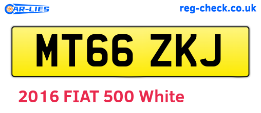 MT66ZKJ are the vehicle registration plates.