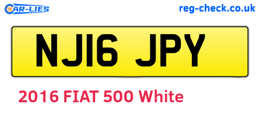 NJ16JPY are the vehicle registration plates.
