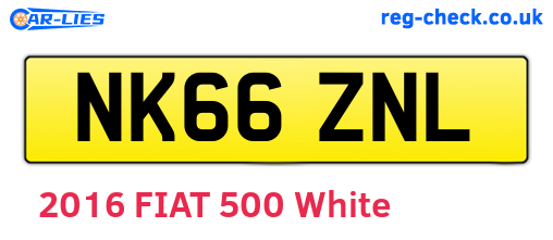 NK66ZNL are the vehicle registration plates.