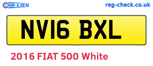 NV16BXL are the vehicle registration plates.