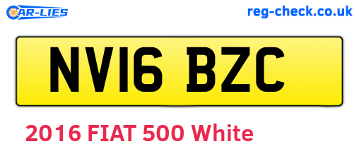 NV16BZC are the vehicle registration plates.