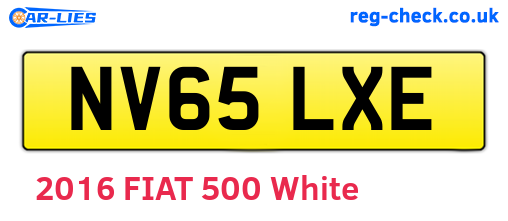 NV65LXE are the vehicle registration plates.